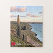 ハートカスタムホエールコーツSt Agnes Cornwall写真 ジグソーパズル (縦)