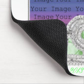 ハートカスタムライムリボンマウスパッド マウスパッド (コーナー)