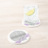 ハートカスタムラベンダーリボンコースター コースター (側面)