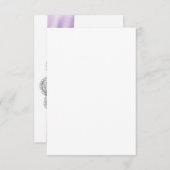 ハートカスタムラベンダーリボン座席表 エンクロージャーカード (正面/裏面)