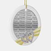 ハートカスタムレモンリボンオーナメント セラミックオーナメント (右)