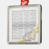 ハートカスタムレモンリボンオーナメント メタルオーナメント (左)