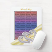 ハートカスタムレモンリボンマウスパッド マウスパッド (マウス)