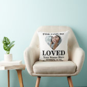 ハートカスタム写真クリスチャン・バイブルVerse John 3 16 クッション (椅子)