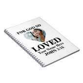 ハートカスタム写真クリスチャン・バイブルVerse John 3 16 ノートブック (右側)