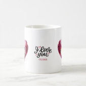 ハートカスタム写真バレンタインデーのマグカップ コーヒーマグカップ (中央)