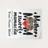 ハートカスタム写真マザー母と甘いmamacita タペストリー (正面(横))