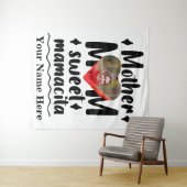 ハートカスタム写真マザー母と甘いmamacita タペストリー (インサイチュ(横))