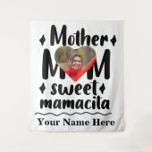 ハートカスタム写真マザー母と甘いmamacita タペストリー (正面)