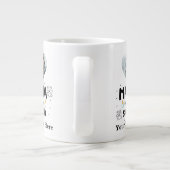 ハートカスタム写真ママと急な母親の日 ジャンボコーヒーマグカップ (裏面)