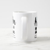 ハートカスタム写真ママ100万タイポグラフィ ジャンボコーヒーマグカップ (裏面)