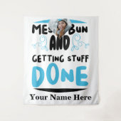 ハートカスタム写真メッシーパンと取得物ドン タペストリー (正面)