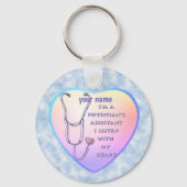 ハートカスタム医師アシスタントのキーチェーン キーホルダー (正面)