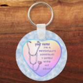 ハートカスタム医師アシスタントのキーチェーン キーホルダー (正面)