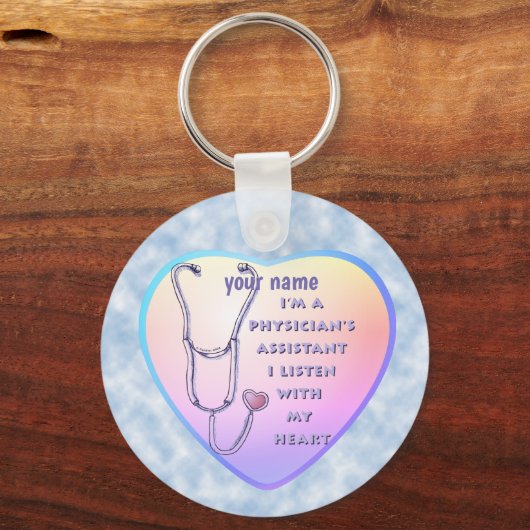 ハートカスタム医師アシスタントのキーチェーン キーホルダー (正面)