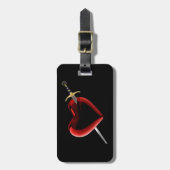 ハートカスタム及びダガー荷物タグ ラゲッジタグ (正面縦)