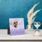 ハートカスタム型の追加ユーザー独自の写真と名前 フォトプラーク (インサイチュ)