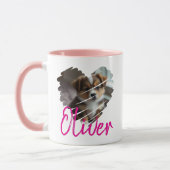 ハートカスタム形のペットのマグカップ名 マグカップ (左)