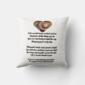 ハートカスタム形の家族写真コラージュfor Mom クッション (裏面)