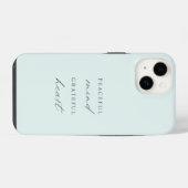 ハートカスタム心の平和に感謝 iPhoneケース (裏面横)