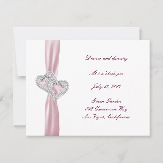 ハートカスタム披露宴カード 招待状 (正面)