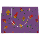 ハートカスタム抱き枕のキノコ – 大 ラージペーパーバッグ (正面)