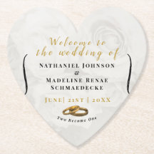 ハートカスタム紙コースター結婚ズテーブルシック