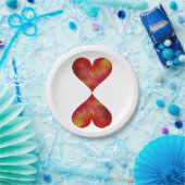 ハートカスタム紙プレート7インチ ペーパープレート (パーティー)