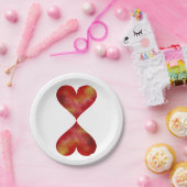 ハートカスタム紙プレート7インチ ペーパープレート (パーティー)