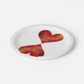 ハートカスタム紙プレート7インチ ペーパープレート (アングル)