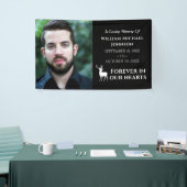 ハートカスタム記念碑に永遠の鹿の写真 横断幕 (トレードショー)