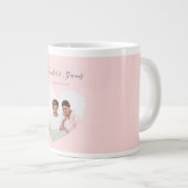 ハートカスタム赤面ピンク記念日 ジャンボコーヒーマグカップ (正面右)