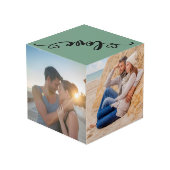 ハートカスタム4フォトミントセージの愛 フォトキューブ (裏面アングル)