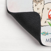 ハートカッコいい型サングラスのラマ マウスパッド (コーナー)