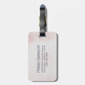 ハートカッコいい型サングラスのラマ ラゲッジタグ (裏面縦)