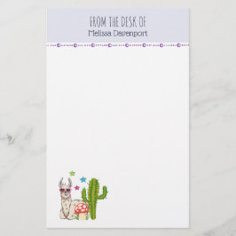 ハートカッコいい型サングラスのラマ 便箋