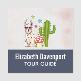 ハートカッコいい型サングラスのラマ 名札