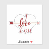 ハートカットカスタムビニールのステッカーが好き シール (シート)