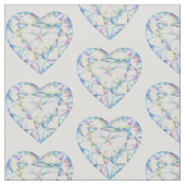 ハートカットダイヤモンド水彩芸術品 ファブリック (クローズアップ)