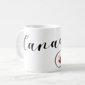 ハートカナダ国旗 コーヒーマグカップ (正面左)