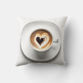 ハートカプチーノinホワイトコーヒーカップ クッション (裏面)