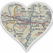 ハートカムループスヴィンテージマップ シール (正面)