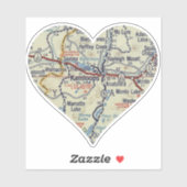 ハートカムループスヴィンテージマップ シール (シート)