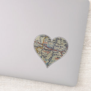 ハートカムループスヴィンテージマップ シール