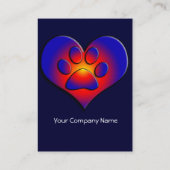 ハートカラフルと足 名刺 (裏面)