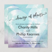 ハートカラフルの結婚計画変更延期 (正面/裏面)