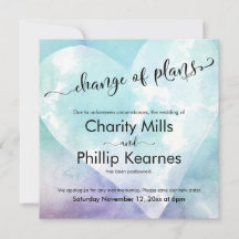 ハートカラフルの結婚計画変更延期