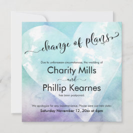 ハートカラフルの結婚計画変更延期