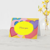 ハートカラフルは私のカードと結婚する カード (黄色い花)