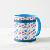 ハートカラフルコーヒーマグ マグカップ (正面右)
